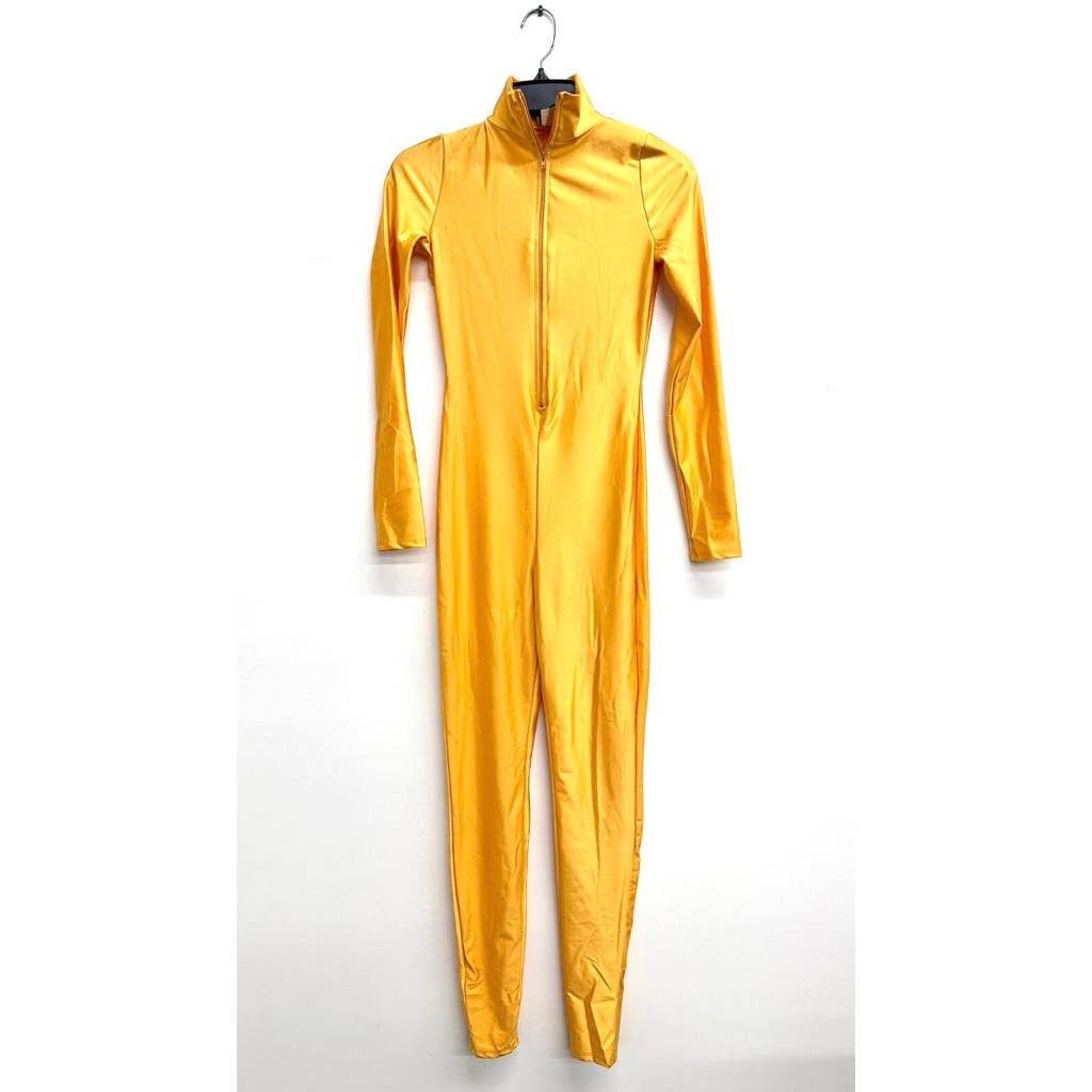 J5207 Shiny Front Zipper Stretch Catsuit