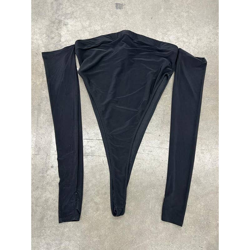 J4859 Thumbhole High Cut Lined Bodysuit