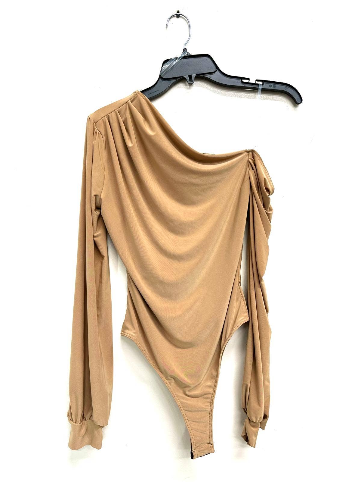 J7171 One Shoulder Puff Sleeve Bodysuit