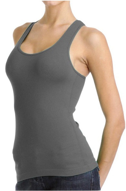 0531 Stretchy Ribbed Seamless Racerback Tank Top.