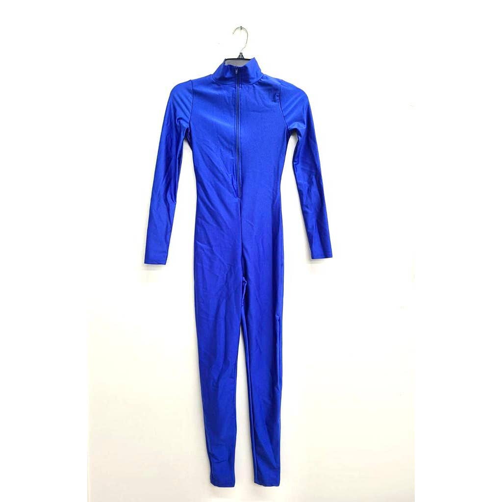 J5207 Shiny Front Zipper Stretch Catsuit