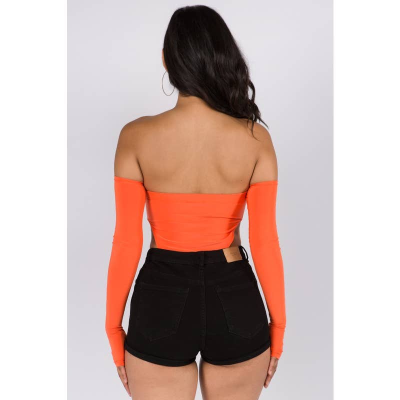 J4859 Thumbhole High Cut Lined Bodysuit