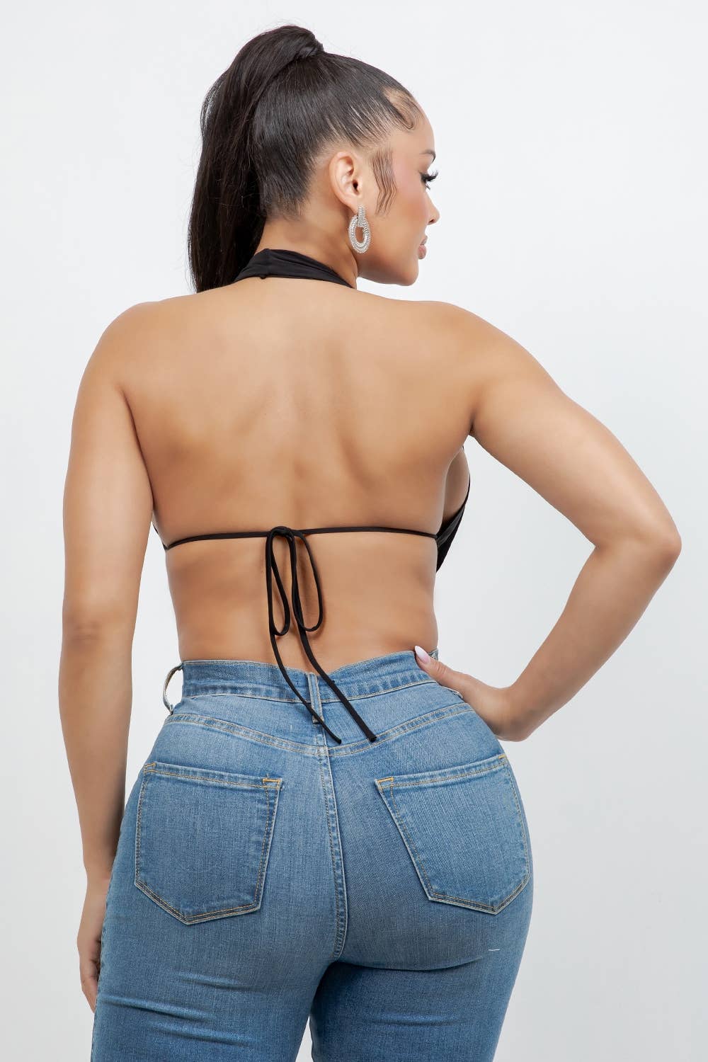 T6831 COWL NECK TOP WITH BRA TOP