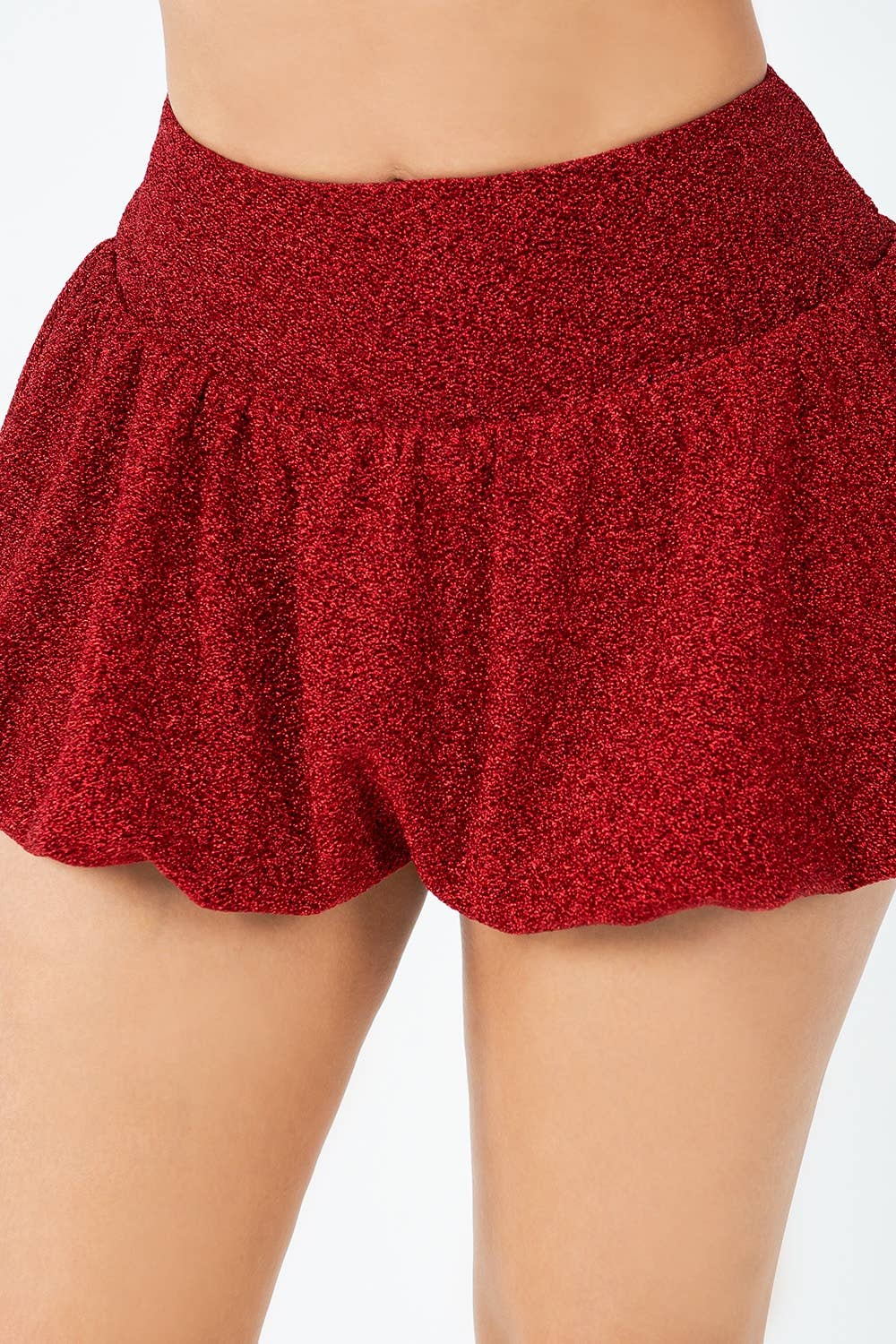 S1010 GLITTER BUBBLE SKIRT WITH SHORTS LINING
