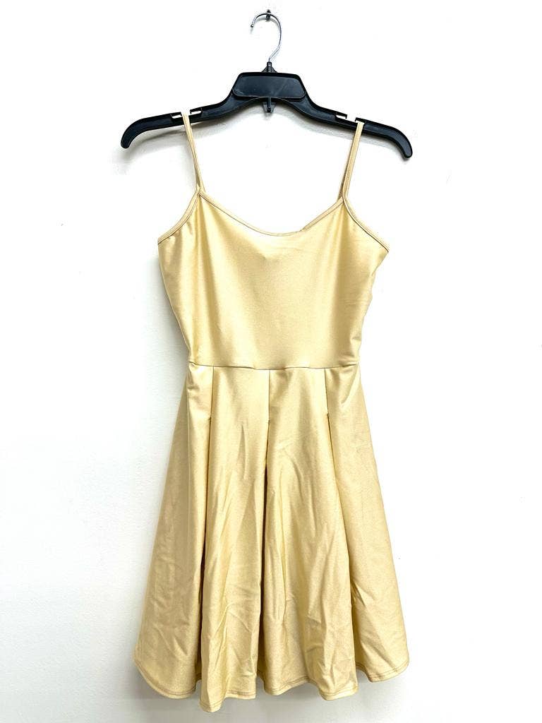 D13761 Pleat Spa. Mini Dress
