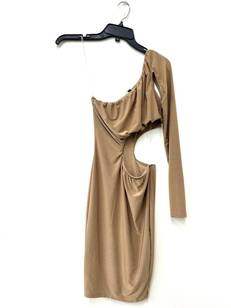 D13370 One Shoulder Cut Out Mini Dress