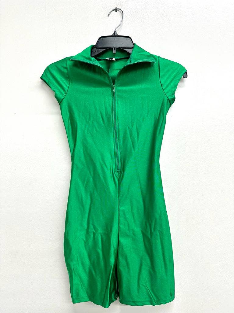 J5317 Front Zipper Nylon Romper