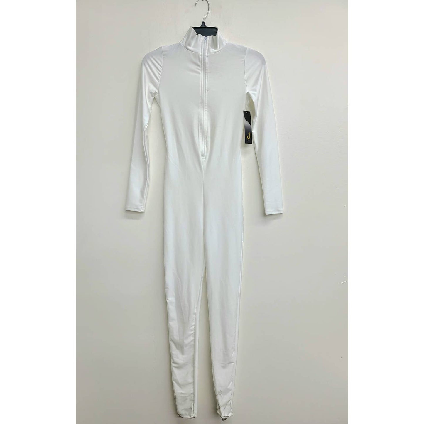 J5207 Shiny Front Zipper Stretch Catsuit